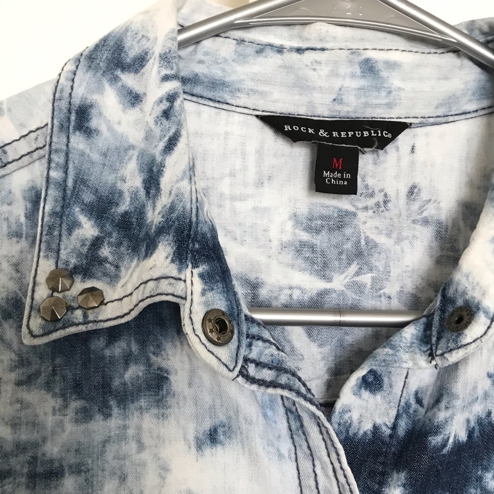 Dip Dye Chambray Button Down